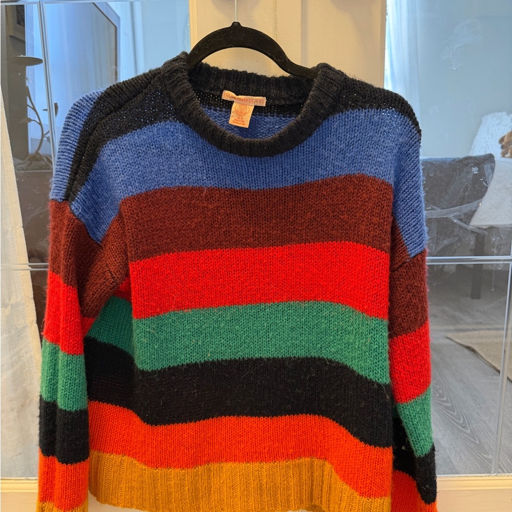 Urban Outfitters Blue and Black Knit Sweater